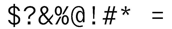 Delegate Mono Light Font OTHER CHARS