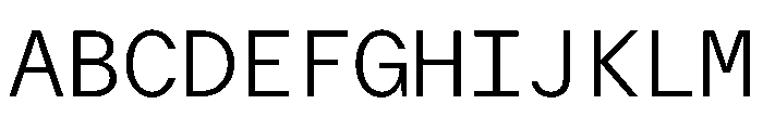 Delegate Mono Light Font UPPERCASE
