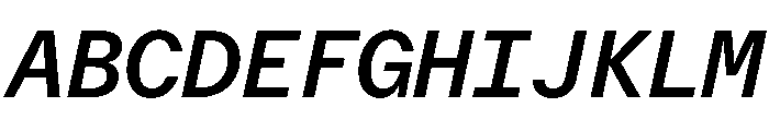 Delegate Mono Medium Italic Font UPPERCASE