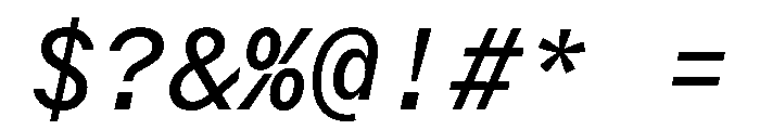 Delegate Mono Regular Italic Font OTHER CHARS