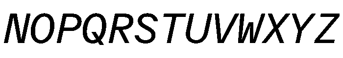Delegate Mono Regular Italic Font UPPERCASE