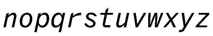 Delegate Mono Regular Italic Font LOWERCASE