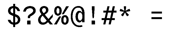 Delegate Mono Regular Font OTHER CHARS
