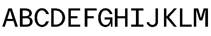 Delegate Mono Regular Font UPPERCASE