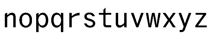 Delegate Mono Regular Font LOWERCASE