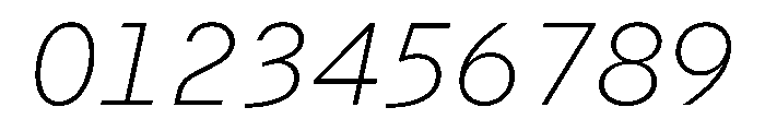 Delegate Mono Thin Italic Font OTHER CHARS