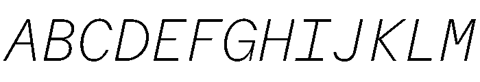 Delegate Mono Thin Italic Font UPPERCASE