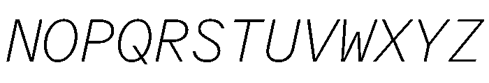 Delegate Mono Thin Italic Font UPPERCASE