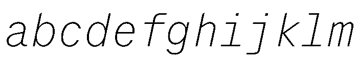 Delegate Mono Thin Italic FONT