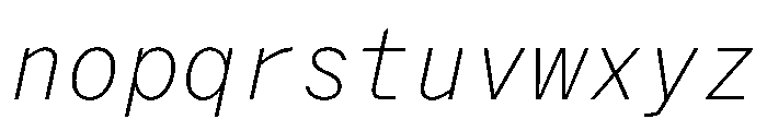 Delegate Mono Thin Italic Font LOWERCASE