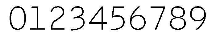 Delegate Mono Thin Font OTHER CHARS