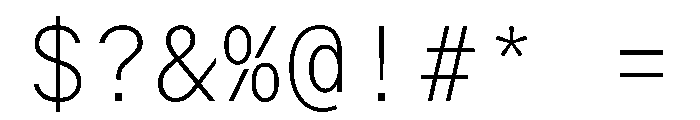Delegate Mono Thin Font OTHER CHARS