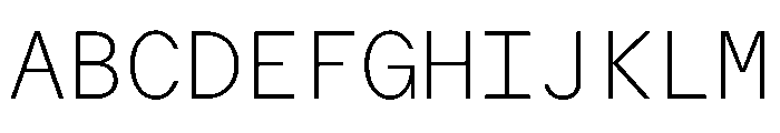 Delegate Mono Thin Font UPPERCASE