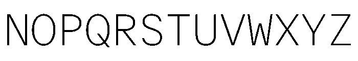Delegate Mono Thin Font UPPERCASE