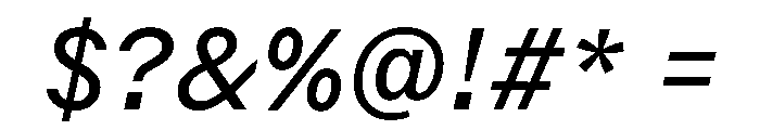 Delegate Regular Italic Font OTHER CHARS