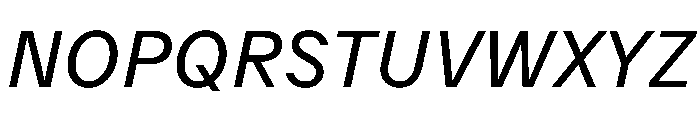 Delegate Regular Italic Font UPPERCASE