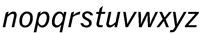Delegate Regular Italic Font LOWERCASE
