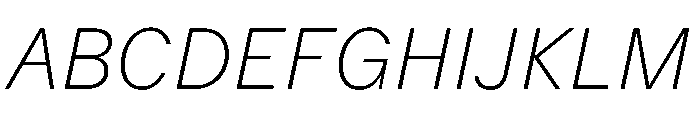 Delegate Thin Italic Font UPPERCASE