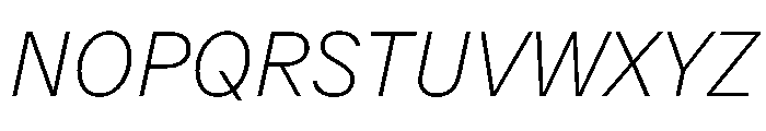 Delegate Thin Italic Font UPPERCASE