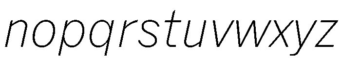 Delegate Thin Italic Font LOWERCASE