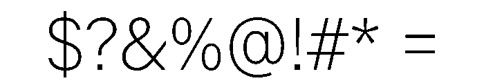 Delegate Thin Font OTHER CHARS