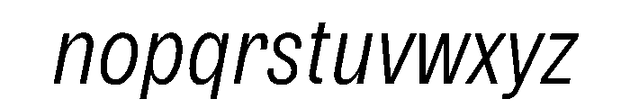 Delphia LightCondItalic Font LOWERCASE