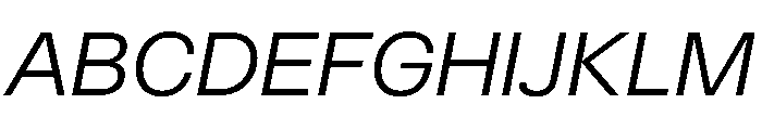 Delphia LightWideItalic Font UPPERCASE