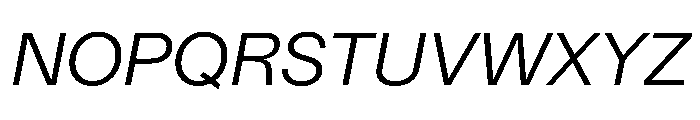 Delphia LightWideItalic Font UPPERCASE
