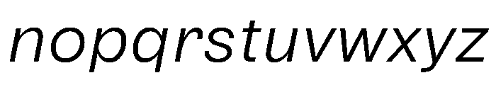 Delphia LightWideItalic Font LOWERCASE