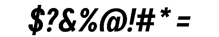 Delphia MediumCondItalic Font OTHER CHARS