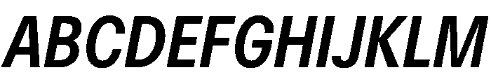 Delphia MediumCondItalic Font UPPERCASE