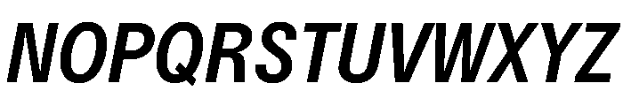 Delphia MediumCondItalic Font UPPERCASE