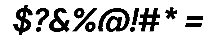 Delphia MediumItalic Font OTHER CHARS