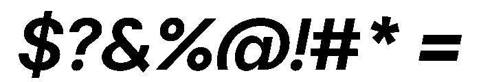 Delphia MediumWideItalic Font OTHER CHARS