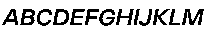 Delphia MediumWideItalic Font UPPERCASE