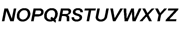 Delphia MediumWideItalic Font UPPERCASE