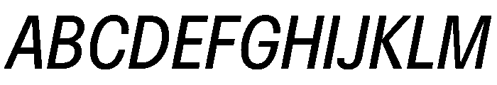 Delphia RegularCondItalic Font UPPERCASE