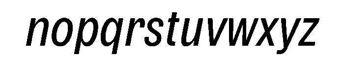Delphia RegularCondItalic Font LOWERCASE