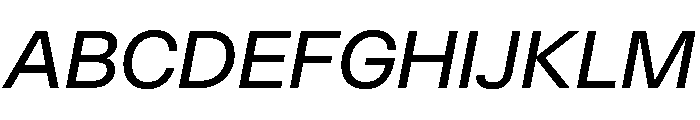 Delphia RegularWideItalic Font UPPERCASE