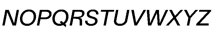 Delphia RegularWideItalic Font UPPERCASE