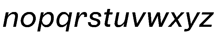 Delphia RegularWideItalic Font LOWERCASE