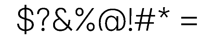 Delphia UltraLight Font OTHER CHARS