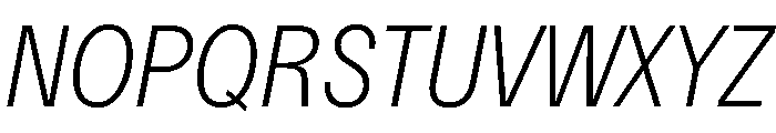 Delphia UltraLightCondItalic Font UPPERCASE