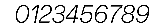 Delphia UltraLightItalic Font OTHER CHARS