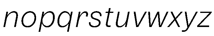 Delphia UltraLightItalic Font LOWERCASE