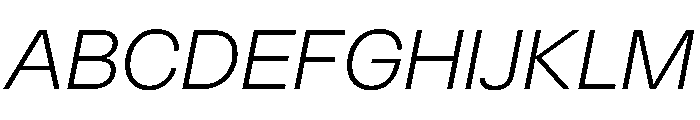 Delphia UltraLightWideItalic F75241c8 Font UPPERCASE