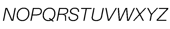 Delphia UltraLightWideItalic Font UPPERCASE