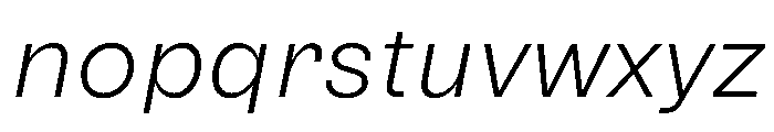 Delphia UltraLightWideItalic Font LOWERCASE