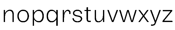 Delphia UltraLightWide Font LOWERCASE