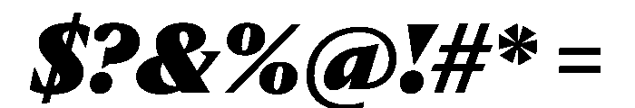 Delusse Black Italic Font OTHER CHARS